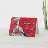 Joyeux Noel Marie Antoinette Christmas Feestdagen Kaart (Voorkant)