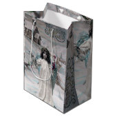 Joyeux Noel Medium Cadeauzakje (Voorkant Gekanteld)