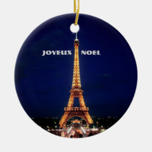 JOYEUX, NOEL (MERRY CHRISTMAS) KERAMISCH ORNAMENT