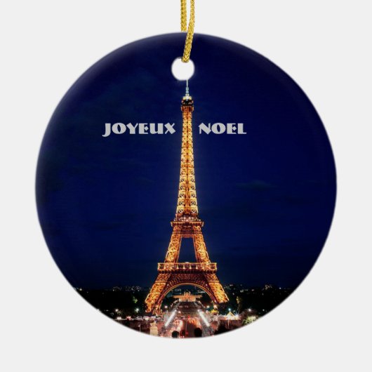 JOYEUX, NOEL (MERRY CHRISTMAS) KERAMISCH ORNAMENT (Voorkant)