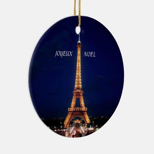 JOYEUX, NOEL (MERRY CHRISTMAS) KERAMISCH ORNAMENT (Rechts)