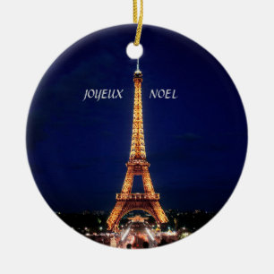 JOYEUX, NOEL (MERRY CHRISTMAS) KERAMISCH ORNAMENT