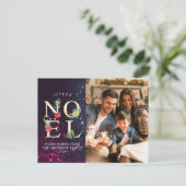 Joyeux Noel Merry Happy Nieuwjaarsfoto Feestdagenkaart (Staand voorkant)