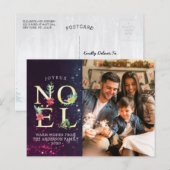 Joyeux Noel Merry Happy Nieuwjaarsfoto Feestdagenkaart (Voorkant / Achterkant)