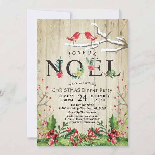 Joyeux Noel Merry kerst nieuwjaarsfeest (Voorkant)