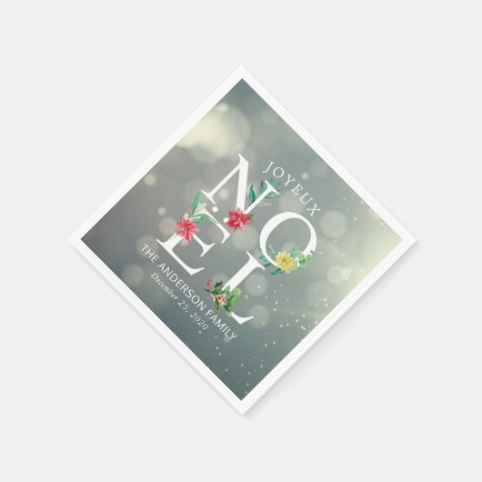 Joyeux Noel Merry KerstHappy Nieuwjaar Servet (Hoek)