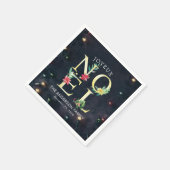 Joyeux Noel Merry KerstHappy Nieuwjaar Servet (Hoek)