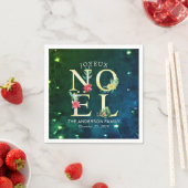 Joyeux Noel Merry KerstHappy Nieuwjaar Servet (Insitu)