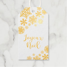 Joyeux noël Merry Kerstmis in het Frans , elegant Cadeaulabels
