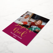 Joyeux noël Merry Kerstmis in het Frans , elegant Folie Feestdagenkaart (Gedraaid)