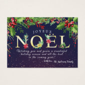 Joyeux Noel Merry Kerstmis nieuwjaar feestdag Visitekaartje (Voorkant)