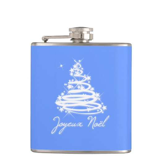 Joyeux Noël met kerstboom Heupfles (Voorkant)