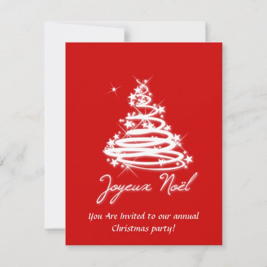 Joyeux Noël met kerstboom Kaart (Voorkant)