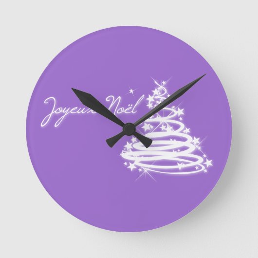 Joyeux Noël met kerstboom Ronde Klok (Voorkant)