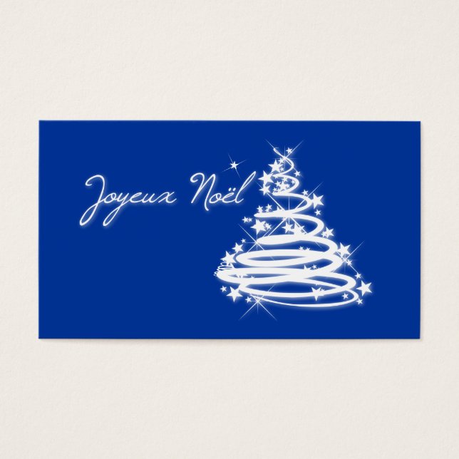 Joyeux Noël met kerstboom Visitekaartjes (Voorkant)