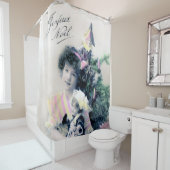  Joyeux Noël met meisje en pop Douchegordijn (In situ)