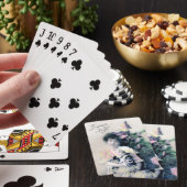 Joyeux Noël met meisje en pop Pokerkaarten (Insitu)