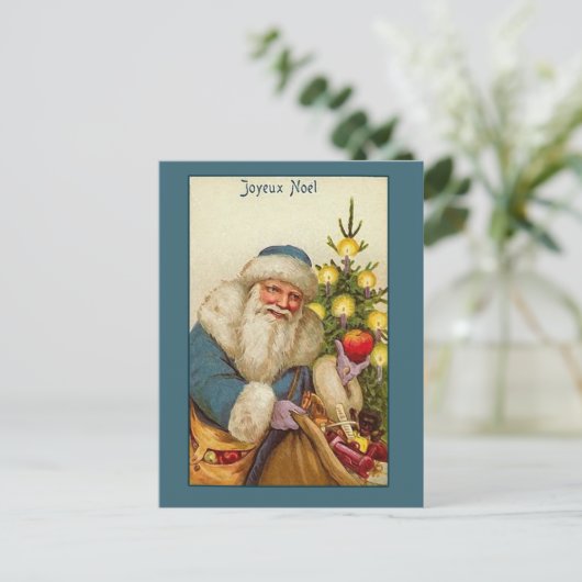 Joyeux Noel met Sinterklaas Kaart (Staand voorkant)