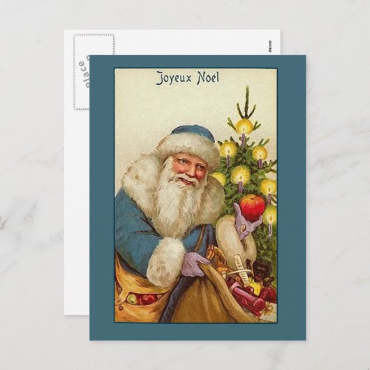 Joyeux Noel met  Sinterklaas Kaart (Voorkant / Achterkant)