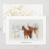 Joyeux Noel Minimale kerstfeestdag Foto-kaart (Voorkant / Achterkant)