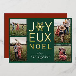 Joyeux Noel Modern en Classy Folie Holiday Card Folie Uitnodiging