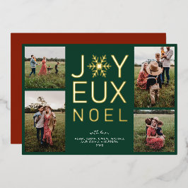 Joyeux Noel Modern en Classy Folie Holiday Card Folie Uitnodiging