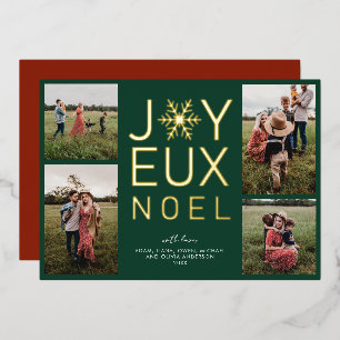 Joyeux Noel Modern en Classy Folie Holiday Card Folie Uitnodiging