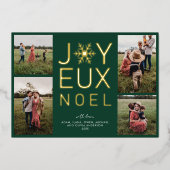 Joyeux Noel Modern en Classy Folie Holiday Card Folie Uitnodiging (Voorkant)