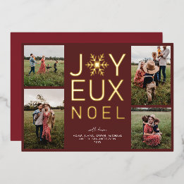 Joyeux Noel Modern en Classy Folie Holiday Card Folie Uitnodiging