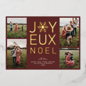 Joyeux Noel Modern en Classy Folie Holiday Card Folie Uitnodiging (Voorkant)