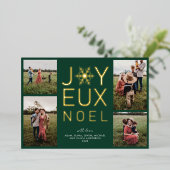 Joyeux Noel Modern en Classy Folie Holiday Card Uitnodiging (Staand Voorkant)