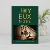 Joyeux Noel Modern en Classy Folie Kaart (Staand Voorkant)