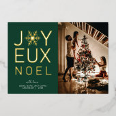 Joyeux Noel Modern en Classy Folie Kaart (Voorkant)