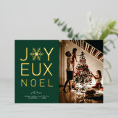 Joyeux Noel Modern en Classy Folie Kaart (Staand Voorkant)