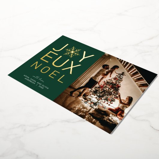 Joyeux Noel Modern en Classy Folie Kaart (Gedraaid)