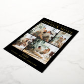 Joyeux Noel Multi Photo Gold Folie Feestdagenkaart (Gedraaid)