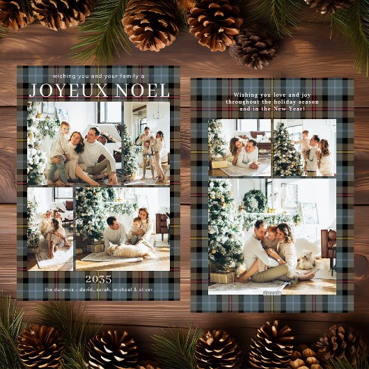 Joyeux Noel Multi Photo Plaid Vakantie Kaart