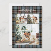 Joyeux Noel Multi Photo Plaid Vakantie Kaart (Achterkant)