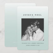 Joyeux Noel Ombre kerstfoto Feestdagenkaart (Voorkant / Achterkant)