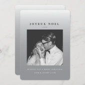 Joyeux Noel Ombre kerstfoto Feestdagenkaart (Voorkant / Achterkant)