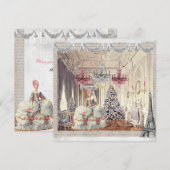 Joyeux Noel Palace de Versailles ~Marie Antoinette Feestdagenkaart (Voorkant / Achterkant)