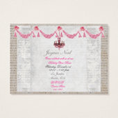 Joyeux Noel Palace de Versailles Marie Antoinette Visitekaartje (Achterkant)