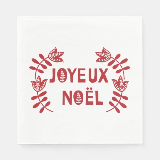 Joyeux Noel Papieren servetten (Voorkant)