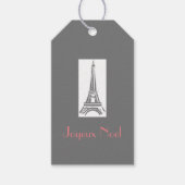 Joyeux Noel Paris Label met kerstcadeaus Cadeaulabel (Voorkant)