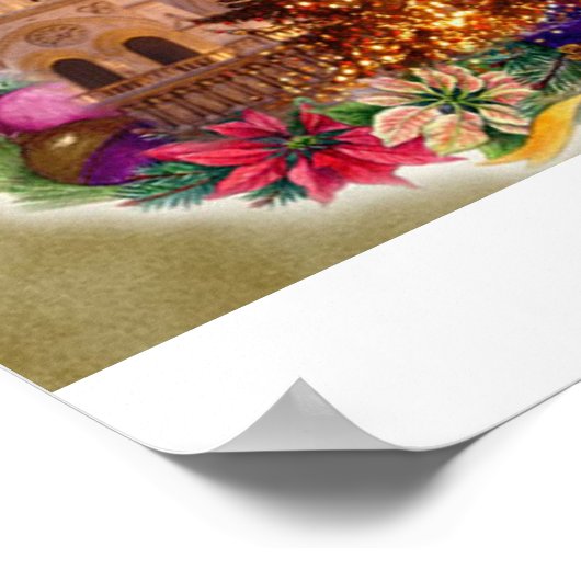 JOYEUX NOEL PARIS XMAS POSTER (Hoek)