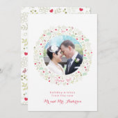 Joyeux Noel Pas getrouwd Kerst Kaart (Voorkant / Achterkant)