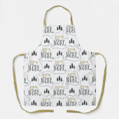 Joyeux Noel Pattern Schort (Voorkant)