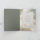 Joyeux Noel Photo Card Modern Gold Paint Strokes Kaart (Binnen)