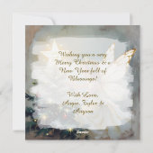 Joyeux Noël | Pretty Fairy Personalized Christmas Feestdagenkaart (Achterkant)