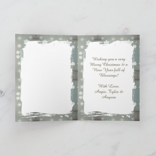 Joyeux Noël | Pretty Fairy Personalized Christmas Kaart (Binnen)